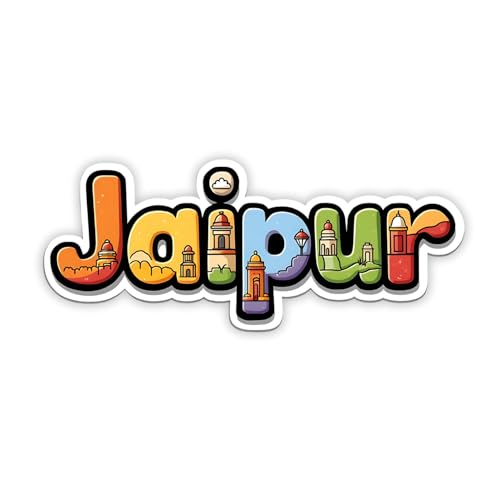 Image of Naxon Jaipur City Theme Souvenir Wooden Fridge Magnet for Refrigerator - Printed Fridge Magnet for Kitchen & Home Decor | Perfect Souvenir Gift | Size 3x3 in | Pack of 1