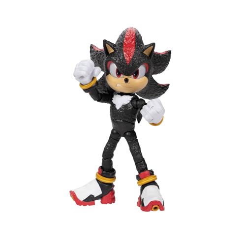 SONIC THE HEDGEHOG Sonic 3 Movie Shadow Collector Toy Figure by Jakks Pacific, Stands 5” / 13 cm Tall - Image 3