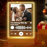 Dreamdecor Custom Spotify Plaque - Customized Gifts for Girlfriend & Boyfriend - Acrylic Song Plaque Engraved Photo Album Cover - Personalized Anniversary Ideal Gifts for Him Her