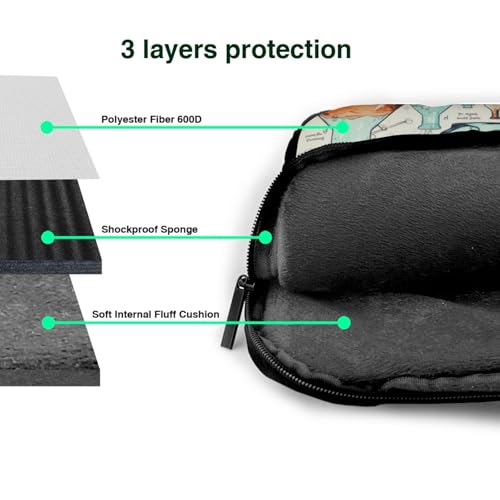 Bolso maletín estampado para laptop unisex miniatura 6