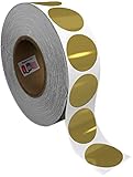 Kenco Color Coding Circle Dot Sticker Labels on a roll (Gold FOIL, 2 INCH 500 Stickers)
