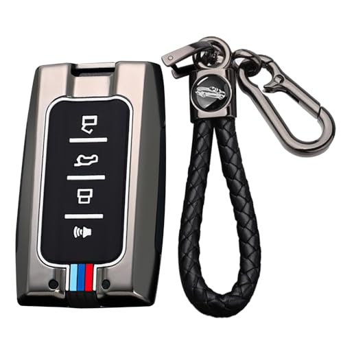 Coque de clé en alliage de zinc Tank 300 500 étui clé voiture noir 4 boutons télécommande