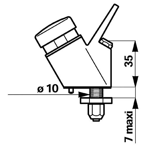 Robinet de fontaine sans bec - pour tube cuivre - Delabie