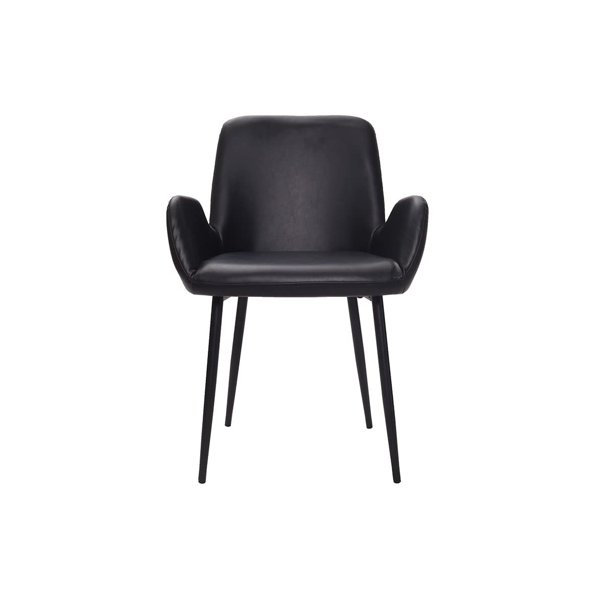 Miliboo Sillones Vintage Negros con Patas Metal Negro (Lote de 2) TIKA