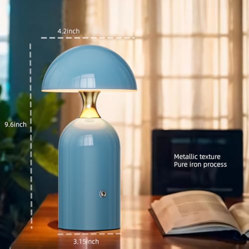 HOMY New Blue Pure Craft Desk lamp Indoor Home Improvement Lighting Outdoor Camping Atmosphere Lamp Nightlight LED Bedroom, Living Room, Home Office, Patio, Bathroom, Dining Table - Image 4