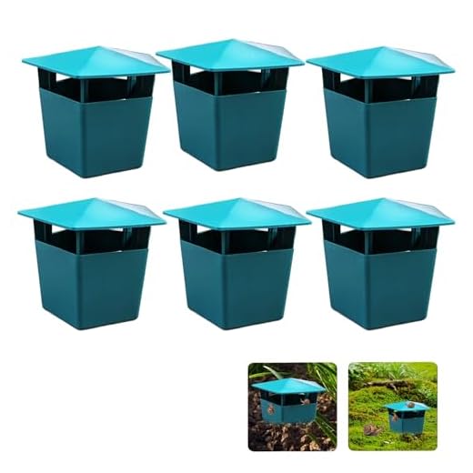 Snail Slug Beer Plastic Box for Garden Farm 5.1" x 4.1" (6PCS)
