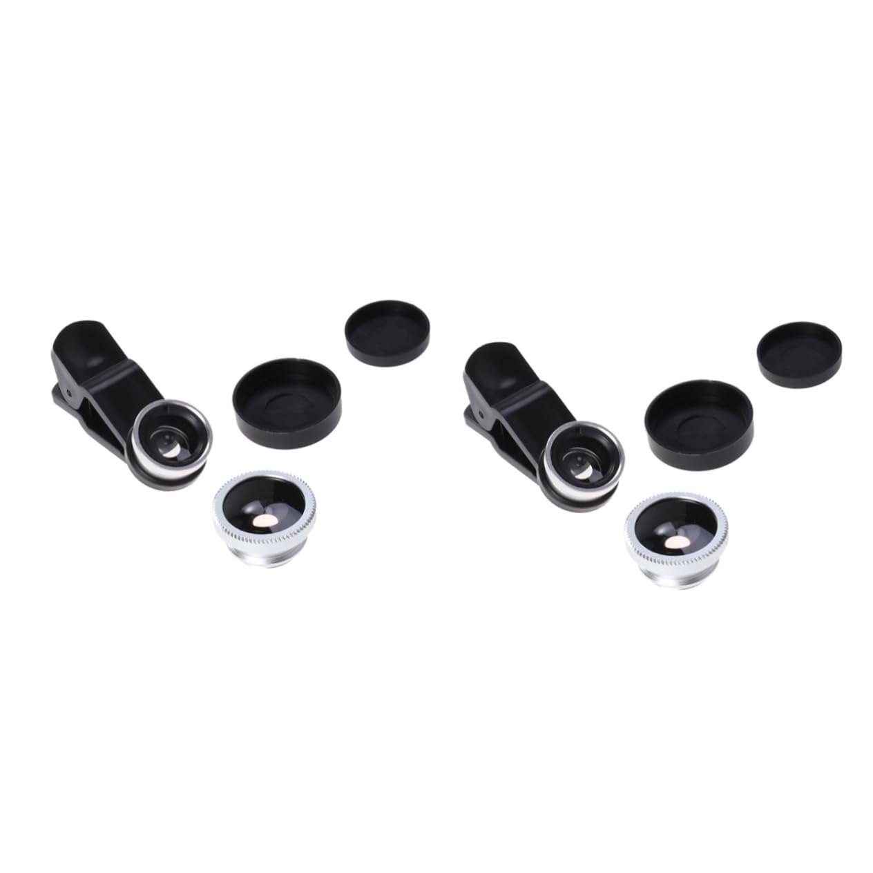 jojofuny 2pcs 3 1 Clip on Lens for Mobile Phone 3 in 1 Universal Phone Camera Lens Kit Phone Accessories Phone Charms Phone Telephoto Lens Portable Phone Lens Wide Fisheye Lens Cell Phone