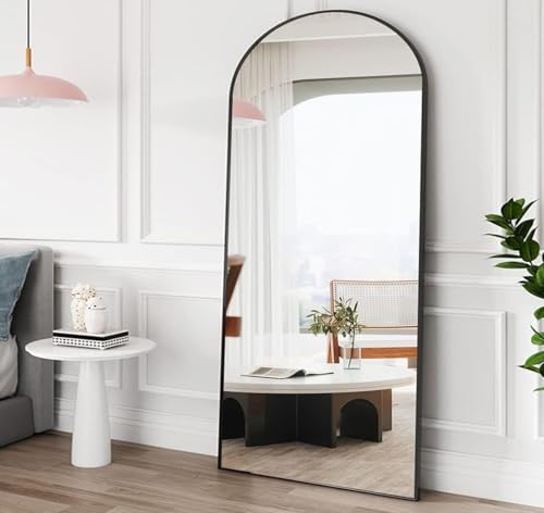 Image of OGCAU 71 inchx30 inch Arched Full Length Mirror, Floor Full Body Mirror, Black