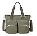 Crest Design Nylon Shoulder Bag Handbag, Teacher Nurse Tote Organizer (Army Green)