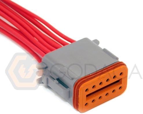 1x 12pin 12conexiones conector hembra DT Deutsch DT0612SA