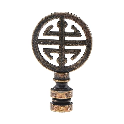 Rtnlit Oriental Lamp Finials, Lamp Shade Screw Cap Decoration For Table And Floor Lamps, Asian Hollowing Out Happiness Symbol Lamp Shade Finial cover