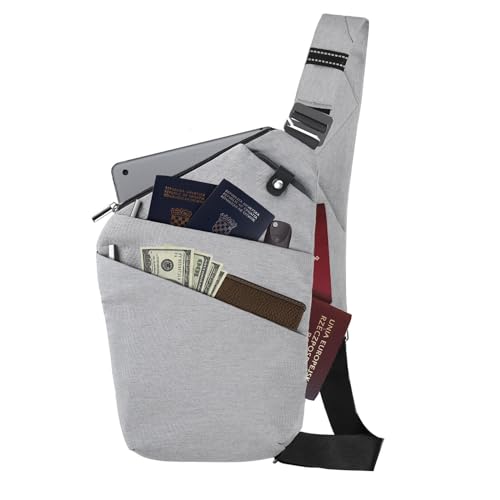 Tibroni Bolso de hombro Crossbody Sling Bag Anti Robo Bandolera Bolso de pecho Bolso de pecho para hombre y mujer para viajes al aire libre Senderismo Joggen Tibroni Bolso de hombro Crossbody Sling Bag Anti Robo Bandolera Bolso de pecho Bolso de pecho para hombre y mujer para viajes al aire libre Senderismo Joggen