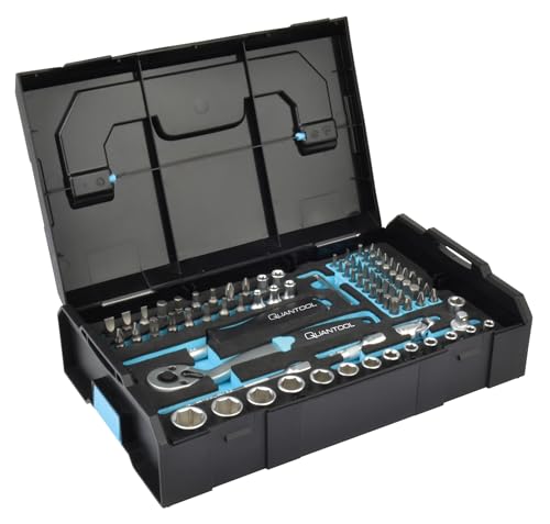 Quantool Q25005 85-teiliger Steckschlüsselsatz L-Boxx Mini System