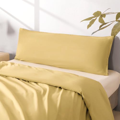 Image of Body Pillow Pillowcase with Zipper 1 piece,Gold,20 inchx54 inch