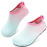 JOINFREE Kids Water Shoes Boys Girls Toddler Barefoot Shoes Quick Dry Mint Pink 12.3-13 Little Kid