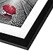 Americanflat 9x12 Picture Frame with Shatter-Resistant Glass - Use as 6x8 Frame with Mat or Display 9x12 Photo Without Mat - Signature Collection - Picture Frames for Tabletop and Wall Display - Black