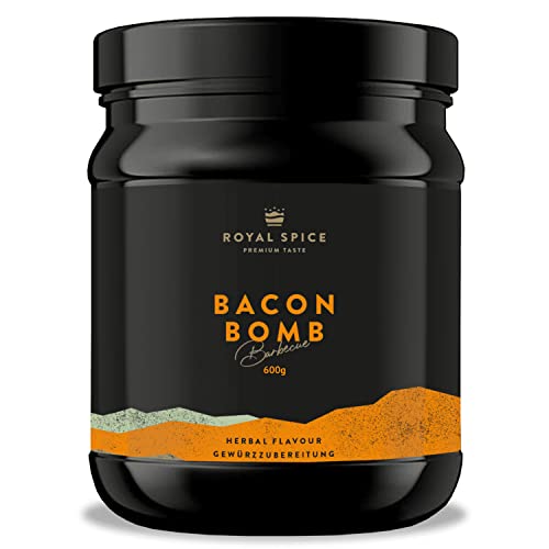 Royal Spice Bacon Bomb Gewürzmischung 600g – Aromatisches Hackfleisch-Gewürz mit BBQ-Note – Für Bacon Bomb, Frikadellen, Hackbraten & Mett – Grill, Smoker & Pfanne – Vegan & Glutenfrei Royal Spice Bacon Bomb Gewürzmischung 600g – Aromatisches Hackfleisch-Gewürz mit BBQ-Note – Für Bacon Bomb, Frikadellen, Hackbraten & Mett – Grill, Smoker & Pfanne – Vegan & Glutenfrei