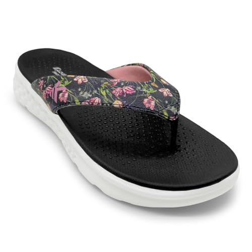 Image of KazarMax Women Slipper | Lightweight | Floral Print | Flip-Flop Daily Use | Casual wear | Thong Slippers