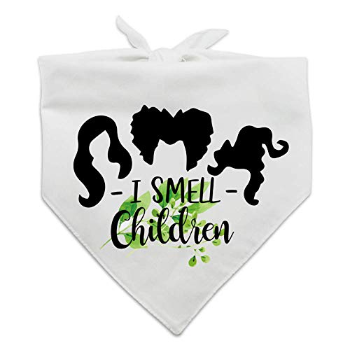 YROVWENQ Dog Halloween Scarf - I Smell Children, Large, 60.0 cm, Multicolor, Cotton, Bandana