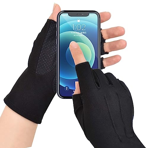 Hommes Gants de Cyclisme Gants Demi-Doigts Courts Gants de Sport Anti-dĂ©rapants Protection Anti-UV Mitaines de Protection Solaire Minces Gants pour Conduite Moto Golf Cyclisme Camping â Image 5