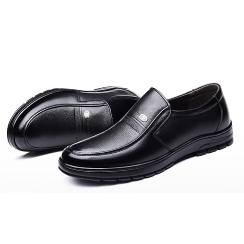 ADMLZQQ Men's Formal Dress Shoes Pointed Toe Leather Shoes Slip on Classic Modern Formal Shoes3
