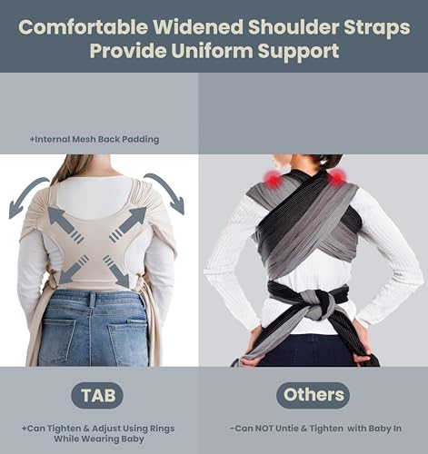 Tab Stylish Beige & Gold Baby Carrier Wrap: Comfortable thumb #4