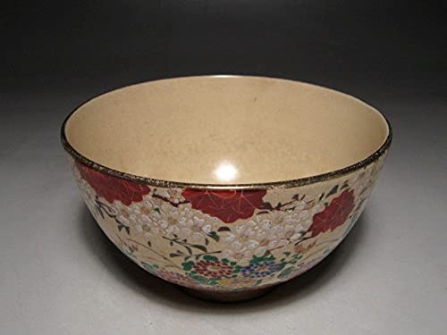 Amazon.co.jp: 野々村仁清 雲錦茶碗 裏十二代 又妙斎 華やかな