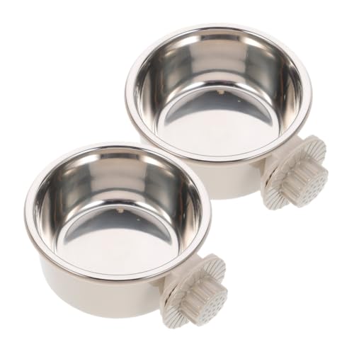 HOMOBABE 2個中型ペット用 製掛け式給餌ボウル 食べやすく外せる水飲み器 犬