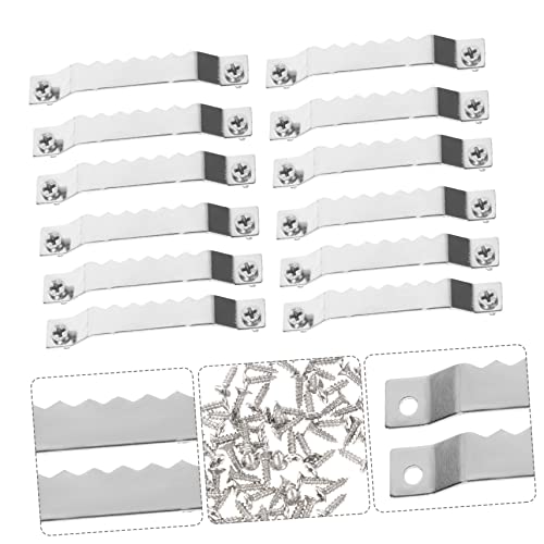 Image of 100pcs Serrated Picture Hangers Frame Hooks for Easy Picture Hanging Offices Homes and Schools Sturdy Non-Deformation Impact Resistant Hardware
