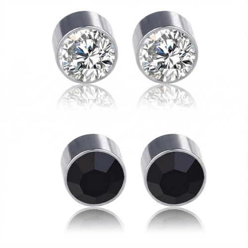 CATZUM Orecchini Magnetici Faux Piercing Studs Senza Necessità di Forare