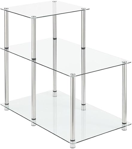 Miniatura 3 de Convenience Concepts Designs2Go Classic - Mesa auxiliar de cristal de 3 niveles, cristal