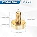 M METERXITY 10-Pack Knurled Thumb Screws, M8x16mm Solid Brass Flat Head Fully Threaded Knobs Bolts Fasteners W Grip for Electronic/Equipment/Industry/Home, Thumbscrew Threaded Knurled Tip