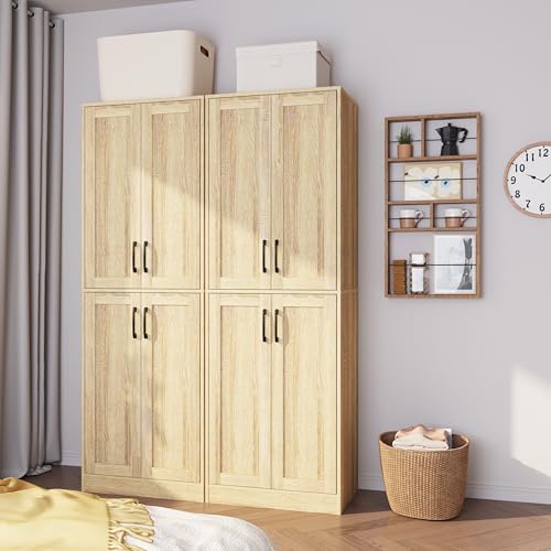 Storage-Cabinet-Kitchen-Cabinet-with-Doors-Shelf-Tall-Storage-Cabinet-for-Bathroom-Living-Room-EntrywayNatural Storage Cabinet Kitchen Cabinet with Doors Shelf Tall Storage Cabinet for Bathroom Living Room EntrywayNatural
