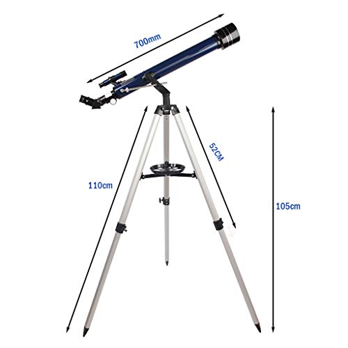 YXCKG telescopio refractor 60mm con trípode ajustable miniatura 7