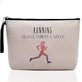 Running Lover Gifts Running Gifts for Women Her Girl Runner Makeup Bag Cosmetic Pouch Cross Country