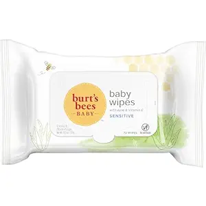 Burt's Bees Baby Bee Chlorine-Free Wipes, 72 Count (Pack of 6)