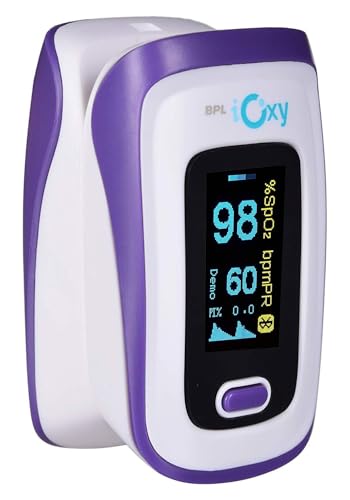 Image of BPL Medical Technologies IOXY Bluetooth Finger Tip Pulse Oximeter CE CERTIFIED Blood Oxygen Saturation Monitor|High Accuracy|SPO2|Perfusion Index|OLED Display