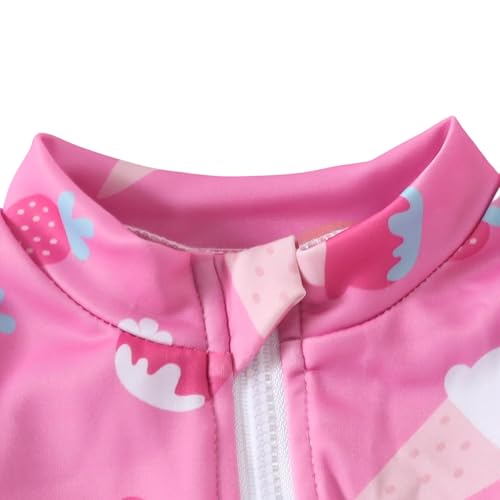 Baby Girl Swimsuit One Piece Rash Guard Bathing Suit Cute Little Girls Long Sleeve Quick Dry Swimwear 0-3 Years3