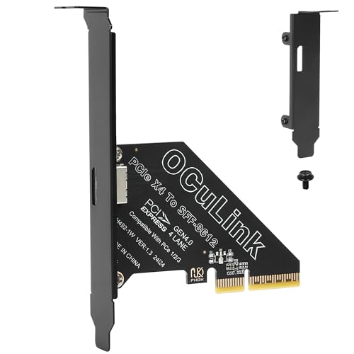 VORZOKISPL PCIe 4.0 x4 eGPU���C�U�[�J�[�h - 64Gbps OCuLink SFF-8612 / SFF-8611 Mini PC �v���O�A���h�v���C U.2 SSD�Ή� macOS/Linux/Windows - �u���b�N