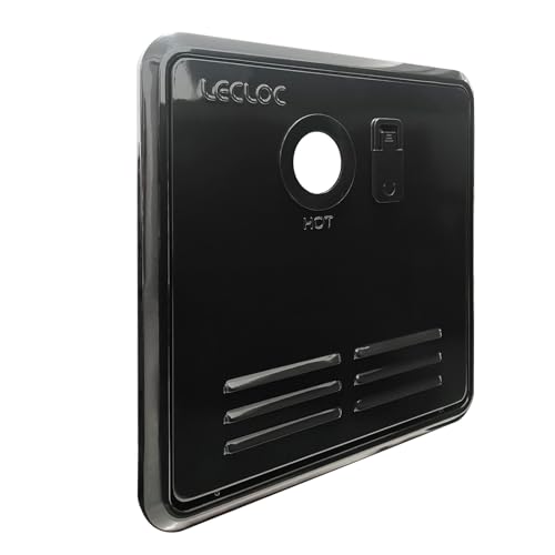 Image of Only Compatible with LECLOC and Furrion RV Tankless Water Heater, 16.14 inch x 16.14 inch Door with Frame, Black