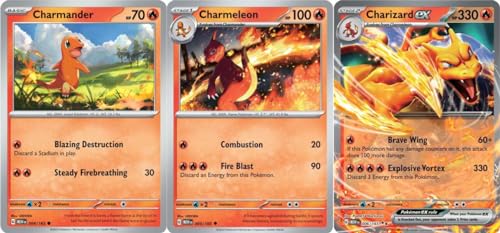 Charizard ex 066/165 - Pokemon 151 - Double Rare - Evolution 3 Card Set - Charmander Charmeleon