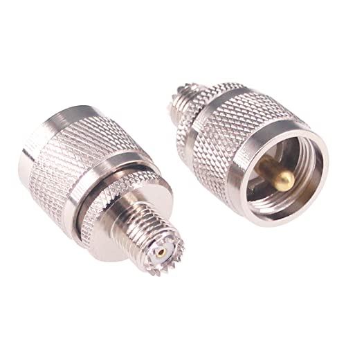 2 piezas adaptador coaxial UHF macho a mini UHF hembra miniatura 1