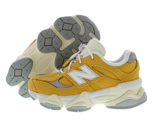 New Balance 9060 Bungee Infant/Toddler Shoes Size 8, Color: Yellow/Beige-Yellow