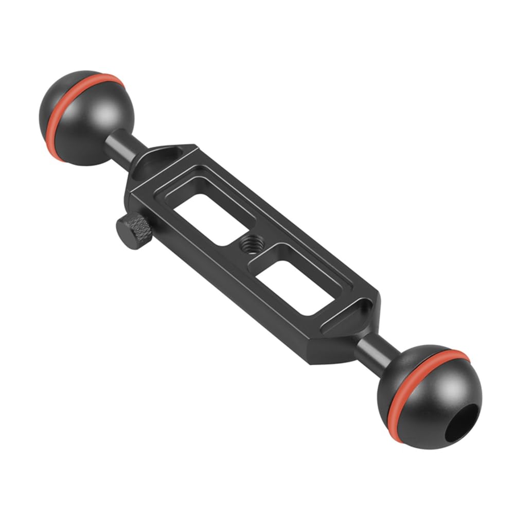 Support de de Bras Extensible 20 Cm de Longueur RéGlable avec Rotule 25 Mm de DiamèTre 1/4 Pouce Trou de Vis Support de PlongéE, Rouge