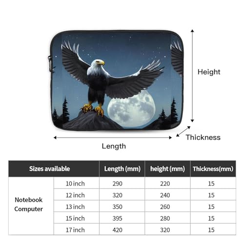 Eagle Under The Stars Laptop Sleeve Case 13 Inch Suitable for Notebook Computer Tablet Traveling Carrying Simple Case4