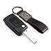 Carcasa Funda Llave Remoto Mando 3 Botones para Peugeot 107 207 307 407 308 409 407 607 con Llavero de Cuero KASER