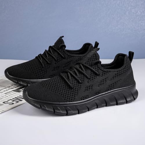 Image of Mens Walking Tennis Shoes Slip On Hiking Running Sneakers Non Slip Fitness Casual Workout Athletic Gym Lightweight Breathable Comfortable Trainers