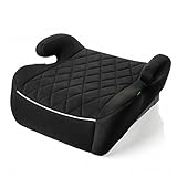 LST Kindersitzerhöhung i-Size ECE R129 geprüft Sitzschale Kindersitz Booster 125-150cm 15-36kg – HDPE Kunststoff, ergonomische Armlehnen, Auto Sitzerhöhung Kinder, Gruppe 2&3 (Schwarz, ohne ISOFIX)