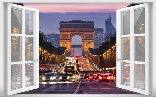 Tableau Urbain Perspective Arc de Triomphe - Made in France - 80x50cm - Made in France - 80x50