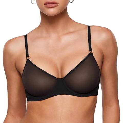 INLYRIC Women's Sheer Demi Balconette Bra Cover